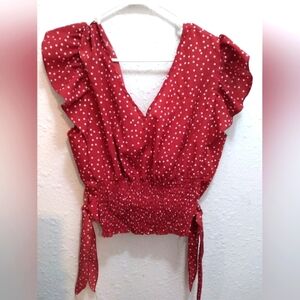 Shein flutter sleeve blouse